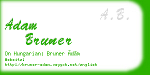 adam bruner business card